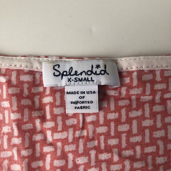 Splendid Womens Top Blouse Red & White Size XS - Picture 3 of 8